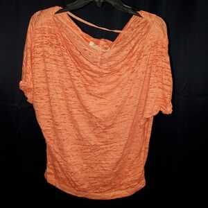 We The Free Coral Short Sleeve Top